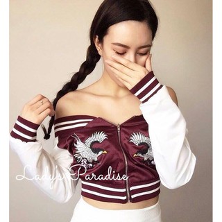 Jacket Hiphopผ้ามันลื่นใส่สบาย