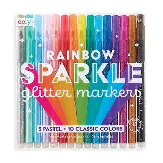 rainbow sparkle glitter markers สีเมจิกกลิตเตอร์