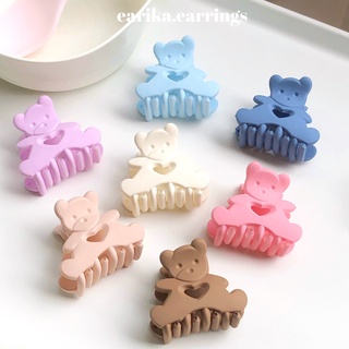 earika.earrings - mini grizzly hair clip กิ๊บหนีบผมน้องหมีอะคริลิคเนื้อด้าน (มีให้เลือก 10 สี)