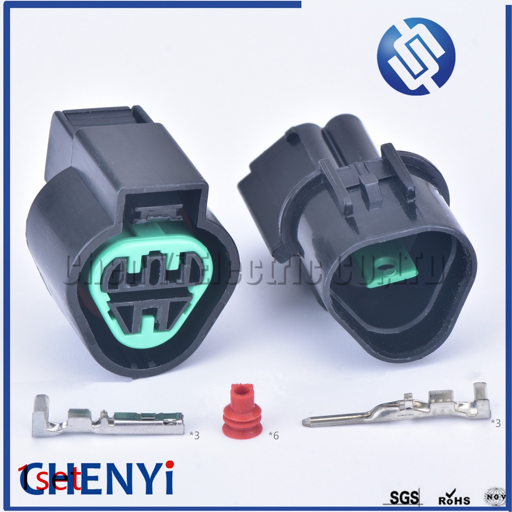 3 Pin way ชายหญิง Kum กันน้ําสายไฟอัตโนมัติปลั๊ก PB621-03020 PB625-03027 ไฟหน้าเซ็นเซอร์ Proton Perdana V6 Waja Satria Mitsubishi เซ็นเซอร์เพลาข้อเหวี่ยง