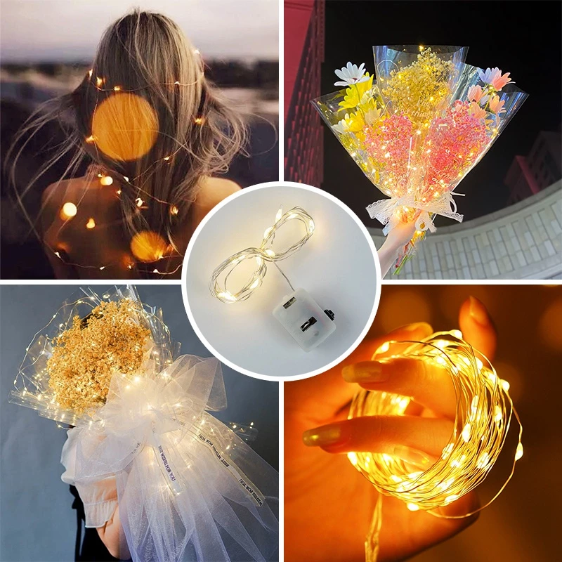 ส่งจากไทย โหมด สายไฟ LED ประดับ ฟรีถ่านไฟเส้น สายรุ้ง สำหรับประดับ แต่งงาน ของขวัญ ตกแต่ง  ปีใหม่ light strip วาเลนไทน์ thumbnail 6