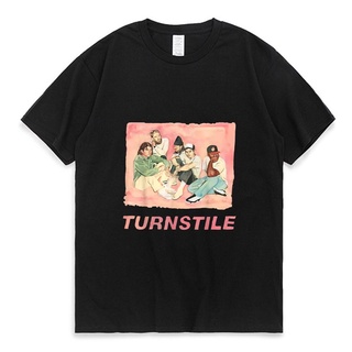 T-shirt  เสื้อยืด แขนสั้น พิมพ์ลายวงพังก์ Turnstile สวมใส่สบาย สําหรับผู้หญิงS-5XL