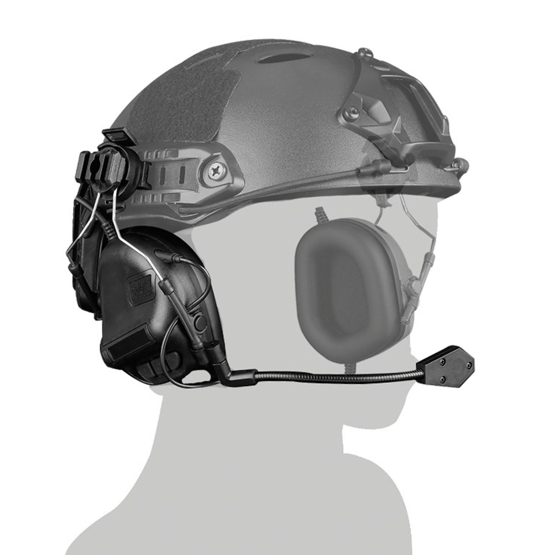 tactical headset for helmet