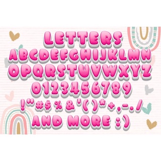 ตัวรีดติดเสื้ออักษร  A -  Z ฟ้อนน่ารัก Sweet kids * 💟 รีดง่า…