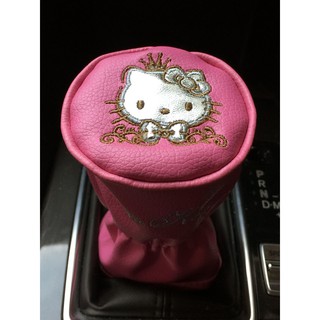 ลิขสิทธิ์แท้ เฮลโล คิตตี้ ที่หุ้มเกียร์กระปุกรถยนต์ ทำจากหนังเทียม Hello Kitty Faux Leather Manual Gear Cover