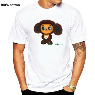 เสื้อวันพีช - Cheburashka เสื้อยืดผู้ชาย O-Neck ฤดูร้อนชายเสื้อยืดแขนสั้น 100% เสื้อยืดผ้าฝ้ายของมน