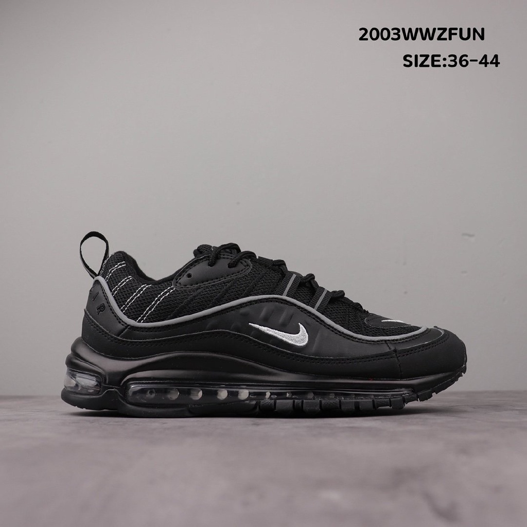 ♨[ข้อเสนอพิเศษ]   Nike Air Max 98 SUPERME รองเท้าวิ่งเบาะลม รองเท้ากีฬา (สีดำ) 2