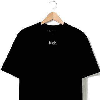 BLACK Printed t shirt unisex 100% cotton