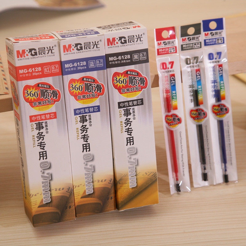 M&g MG-6128 ไส้ปากกาเจล 0.7 มม. 5 ชิ้น/ล็อต