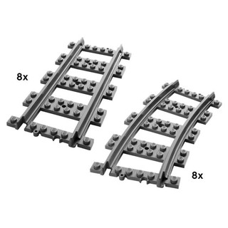 [ของแท้ มือ 1] LEGO 7896: RC Train - Straight &amp; Curved Rails / ไม่มีกล่อง