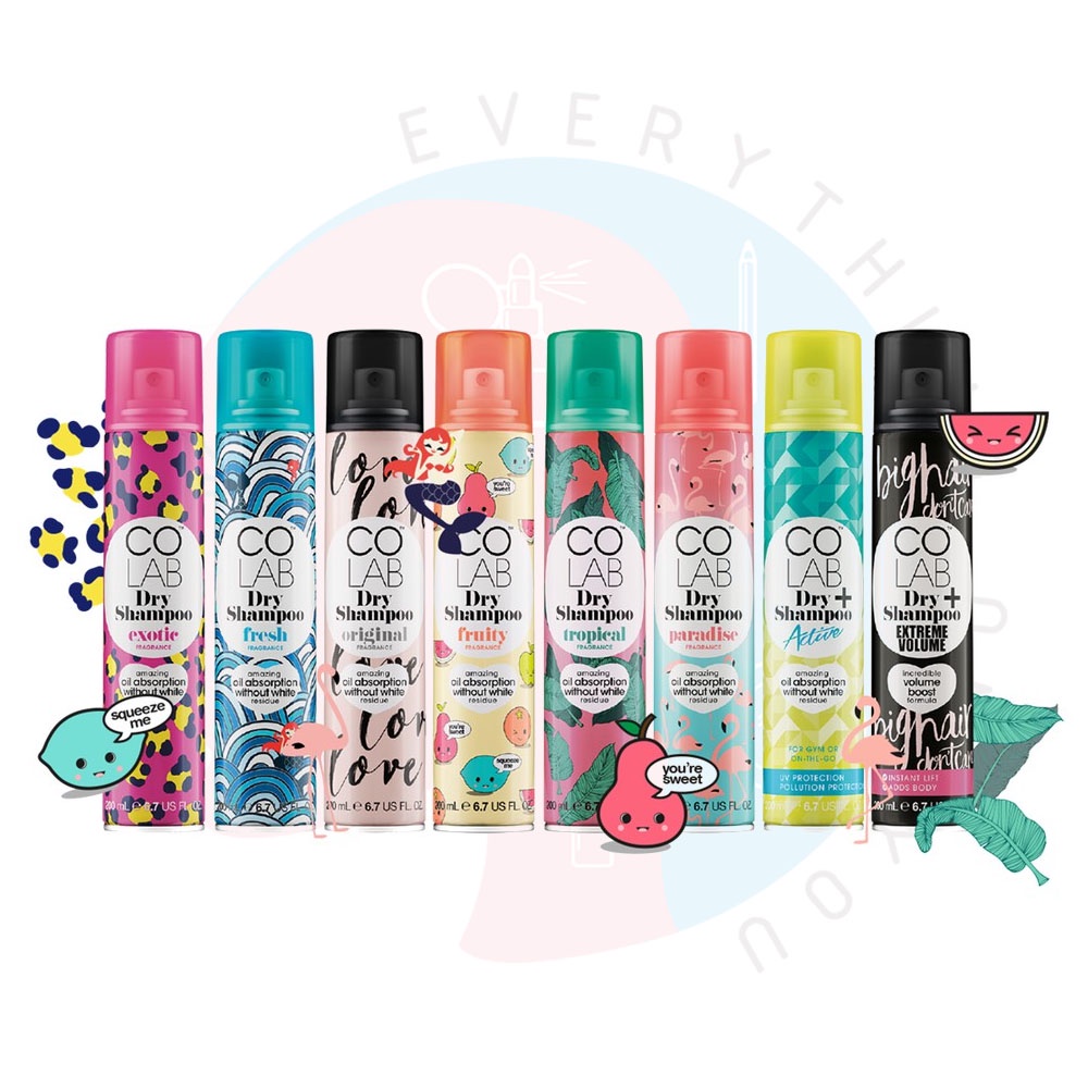 [พร้อมส่ง] Colab Dry Shampoo 200 ml ดรายแชมพู เปลี่ยนผมมันเป็นผมเฟรชใน 1 นาที