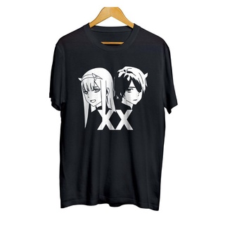 เสื้อยืด พรีเมี่ยม พิมพ์ลายอนิเมะ Zero TWO HIRO DARLING IN THE FRANXX สไตล์ญี่ปุ่น