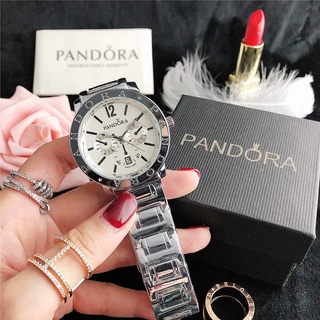 นาฬิกา Pandora Jam Tangan Wanita ผู้หญิงแฟชั่นนาฬิกาสแตนเลสแบบสบาย ๆ สำหรับสาว Women