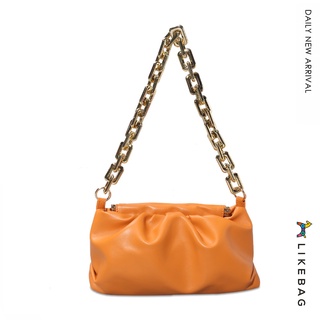 LIKEBAG กระเป๋าถือผู้หญิง Drawstring Cloud Shape กระเป๋าสีทึบกระเป๋าหูหิ้วด้านบนสำหรับ Women