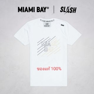 Miami Bay เสื้อยืด รุ่น slash สีขาว