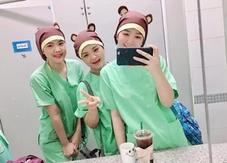 หมวกคลุมผม หมวกห้องผ่าตัด หน่วยงานพิเศษ by PENKUN (มีหูครึ่งวงกลมน่ารัก) HA006