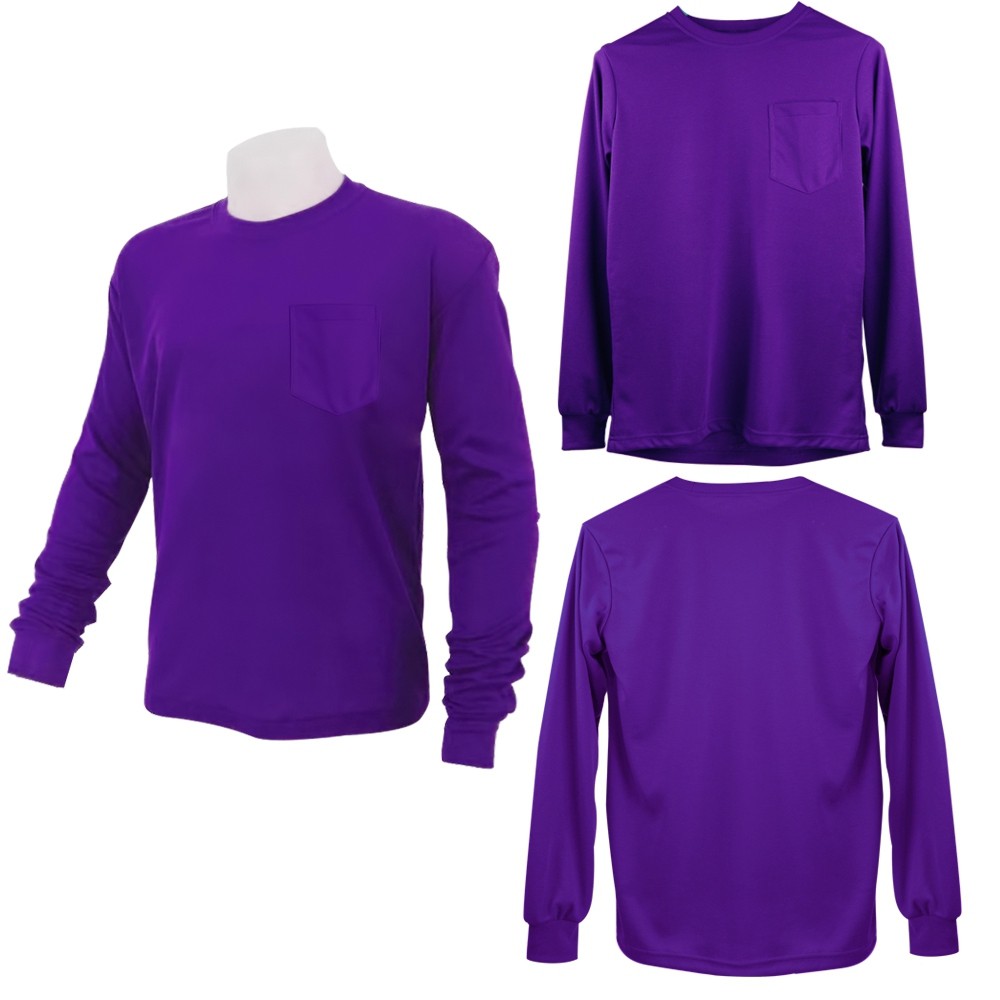 Telecorsa เสื้อยืด แขนยาว เสื้อแขนยาว สีม่วง รุ่น purple-Long-T-Shirt-Cotton-Joe-Beam