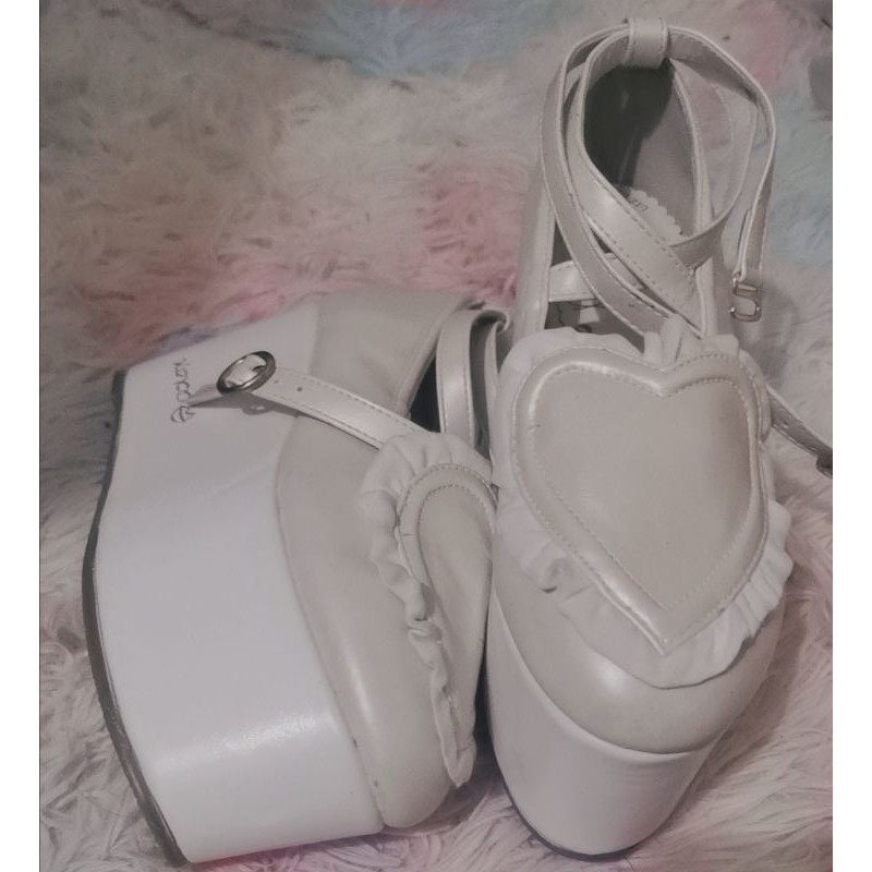 Lizlisa​ Japanese​ Lolita​ Heart​ Platform​ Shoes​ รองเท้าโลลิต้าญี่ปุ่นลิซลิซ่าแท้