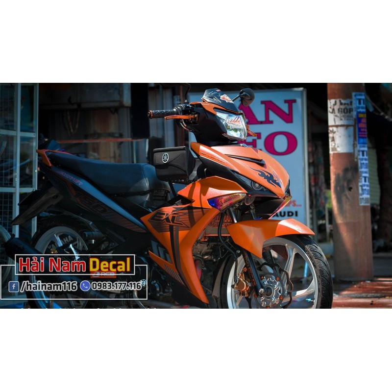 UBE Exciter 150 แสตมป์สีดําสีส้ม