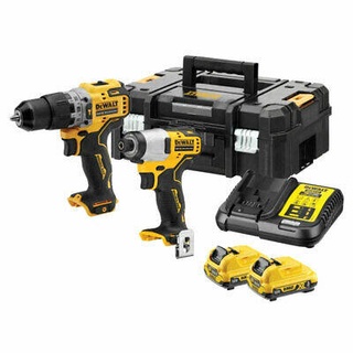 DEWALT ชุดเซ็ทสว่านไขควงกระแทกไร้สาย 12V DCK211L2T DCD706 + DCF801