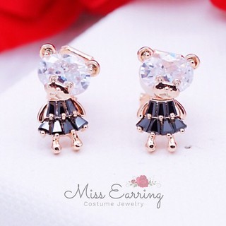 Miss Earring ต่างหูหนีบ ต่างหู cz ต่างหูหมีน้อย พร้อมส่ง