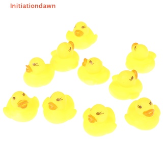 [Initiationdawn] 20pcs/bag Rubber Yellow Duck Baby Shower Water Toys Children Gift Baby Bath Toys