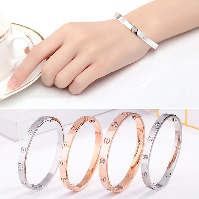 สร้อยข้อมือแฟชั่นสไตล์เกาหลี Sterling Silver Rose Gold