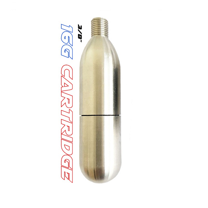 Refillable รีฟิล 16 Gram CO2 Cartridges 3/8 Threaded N2O Cartridges for Airsoft Paintball Soda Cream