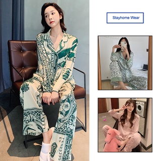 ผ้าบาติก ผ้าเรยอน พิมพ์ลายเสือดาว เซ็กซี่ คาร์ดิแกน ชุดนอน ผู้หญิง ผ้าไหม คุณภาพสูง ภาพวาดหมึก มัดย้อม ชุดนอนแขนยาว