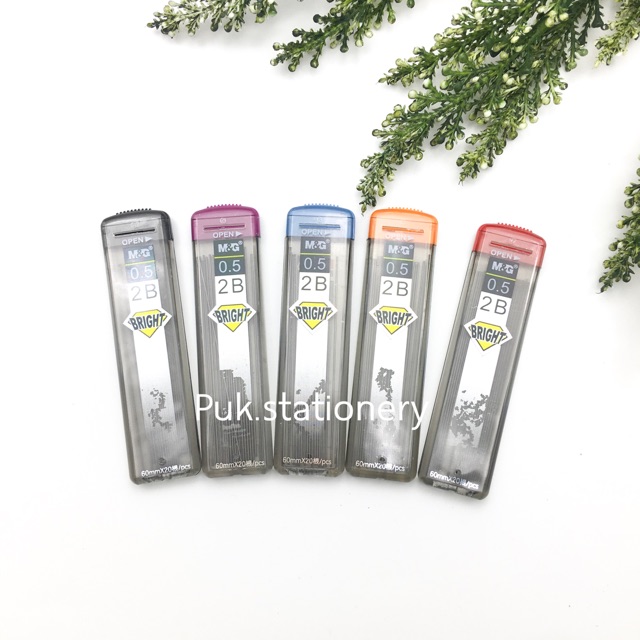 ไส้ดินสอกดสีดำ M&G 2B ขนาด 0.5 มม และ 0.7