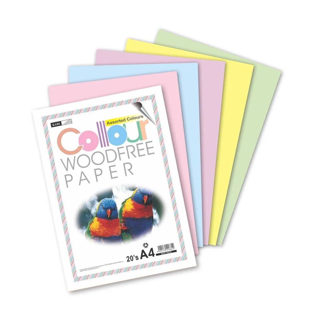 KamiA4 กระดาษ Woodfree Color 20 - คละสี SKOT-7037H