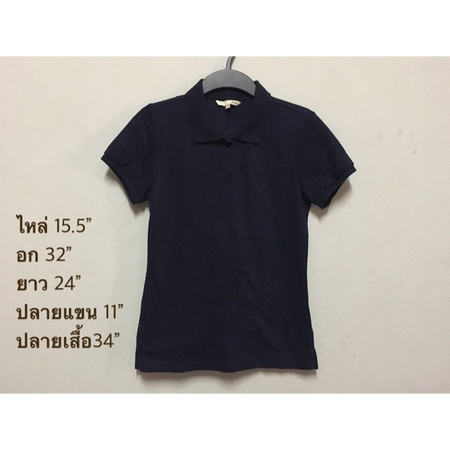 เสื้อโปโลAIIZ สีกรม แท้💯% มือสอง