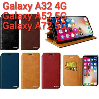 S23Ultra/A04S/A52SเคสฝาพับSamsung Galaxy A33 5G/A03/A13/M22/M32/A22 5G/A22 4G/A32 5G/4G/A52/A72แบบเปิดปิด เก็บนามบัตรไ