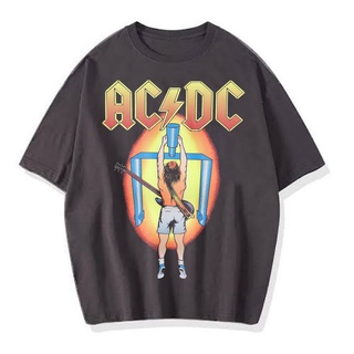 [100% Cotton] เสื้อยืด ขนาดใหญ่ พิมพ์ลาย BANDUNG ACDC TOUR VINTAGE