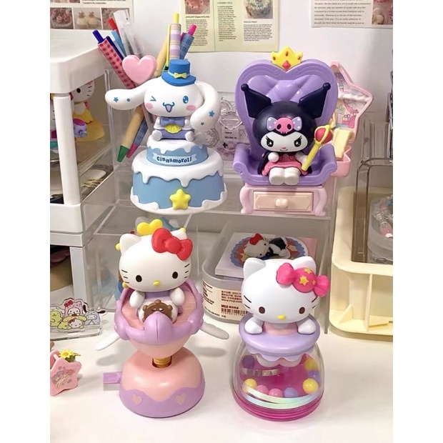 [ พร้อมส่ง💕] 2022 KFC Sanrio Toys KFC Hello Kitty Kuromi Cinnamon Little Twin ของเล่นซานริโอ้