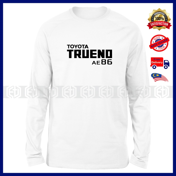 Toyota Trueno AE86 เสื้อยืดแขนยาว TRD GR Racing Motorsport Baju Pakaian Casual Cotton แฟชั่น