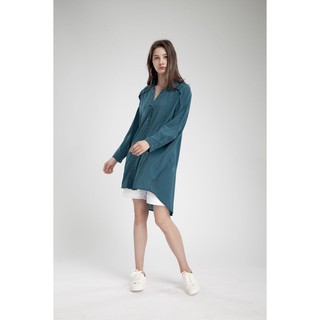 QueenCows ชุดให้นม Andree Long Sleeve Dress (Green)