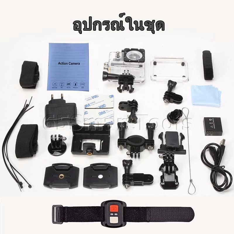 กล้องติดหมวกกันน็อค InnTech 4K UHD Dual Screen WIFI รุ่น HM3 thumbnail 4
