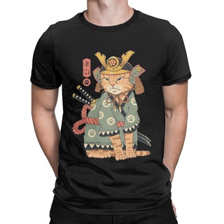 เสื้อยืด ผ้าฝ้ายแท้ พิมพ์ลายแมว Neko Samurai Catana Cats Samurai Tattoo Yakuza Katana สไตล์ญี่ปุ่น วินเทจ ของขวัญ สําหรั