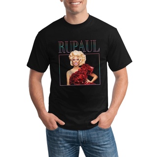 เสื้อยืดคอกลมRupaul 90S เสื้อยืดลําลอง คอกลม สําหรับผู้ชายS-5XL