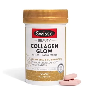 Swisse Beauty Collagen Glow With Collagen Peptides 120, 60 Tablets คอลลาเจนบำรุงผิว