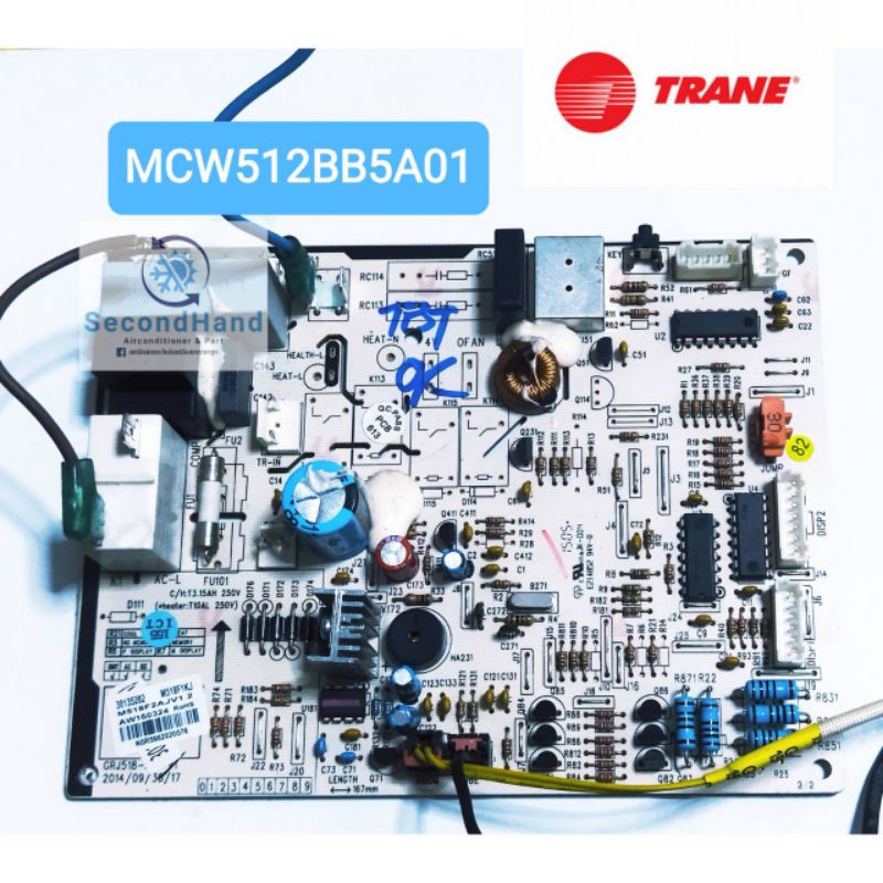 แผงวงจรคอยล์เย็นแอร์เทรน TRANE รุ่น MCW512BB5A01 อะไหล่แท้อะไหล่ถอด