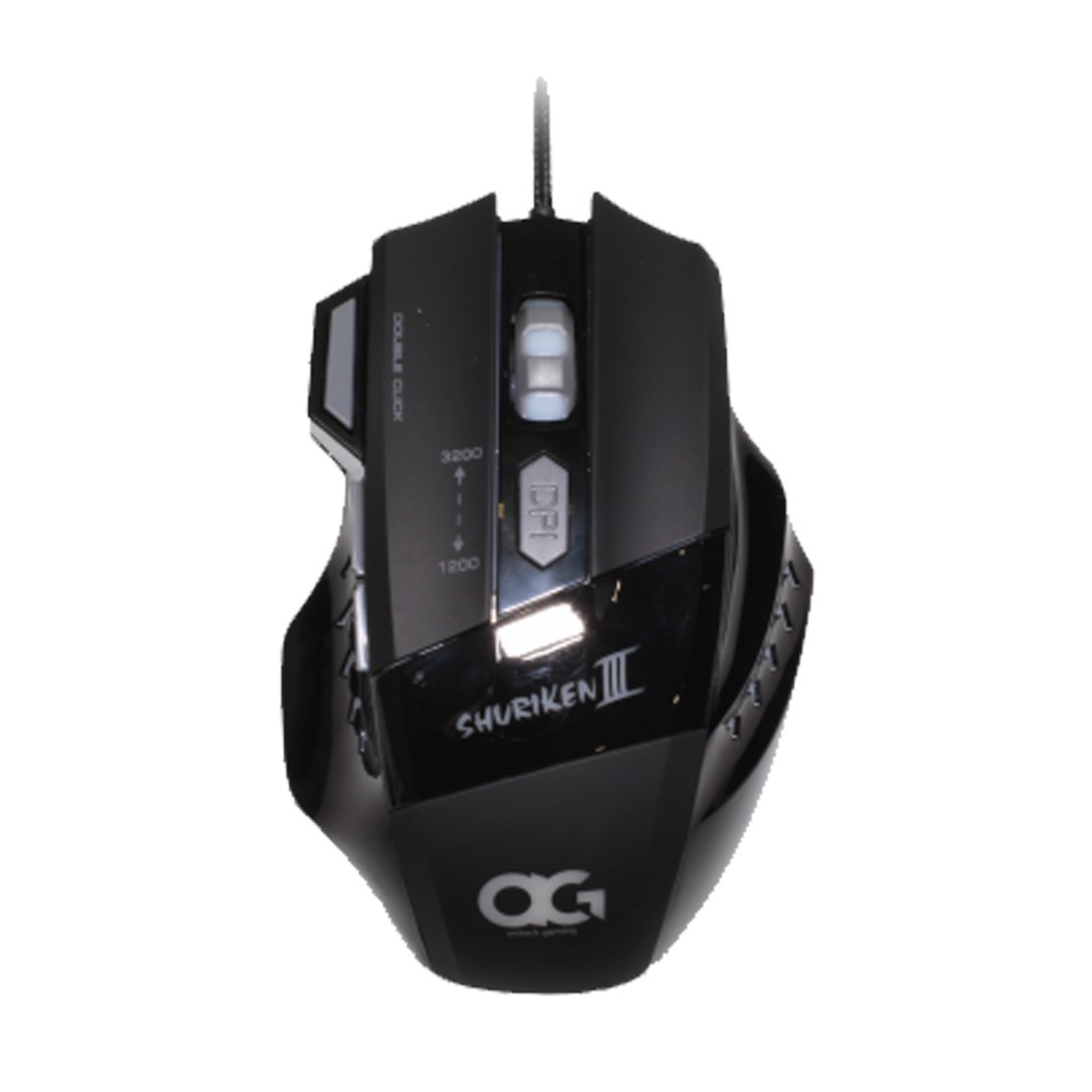 anitech ZX890R Shuriken III Gaming Mouse 7 ปุ่ม ไฟ 4 สี LED - (สีดำ)