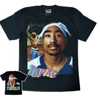 T-shirt  เสื้อยืด 2pac tupac shakur hiphop legend rapteeS-5XL