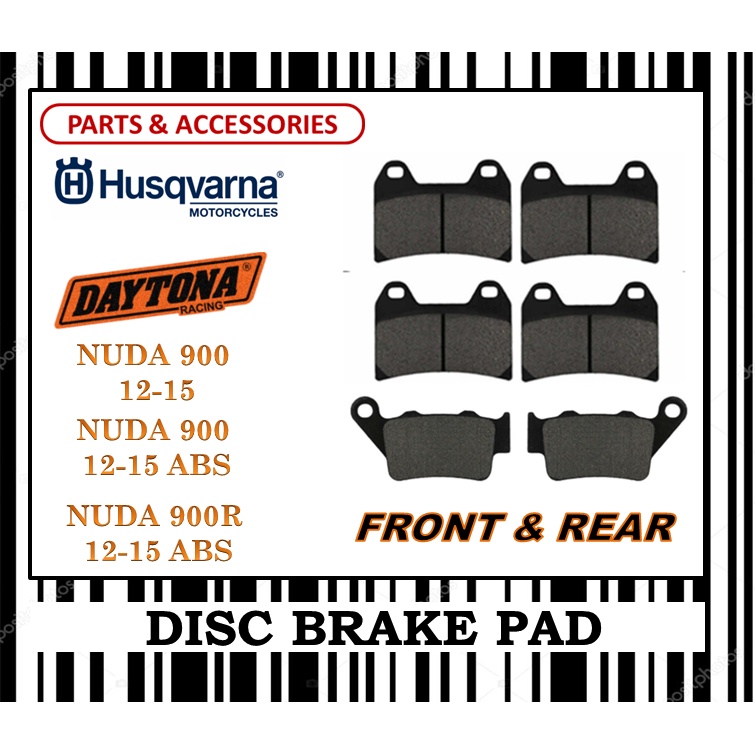 ชุดผ้าเบรค HUSQVARNA 900 SUPERBIKE FR0NT และพิมพ์กลางวันด้านหลัง