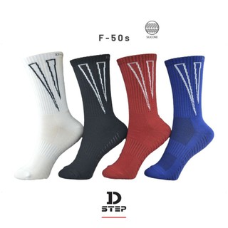 Dstep(ดีสเต็ป)ถุงเท้ากันลื่น ถุงเท้ากีฬา DK-F50s สีขาว ดำ แดง น้ำเงิน ขนาด Freesize (7us-12us)