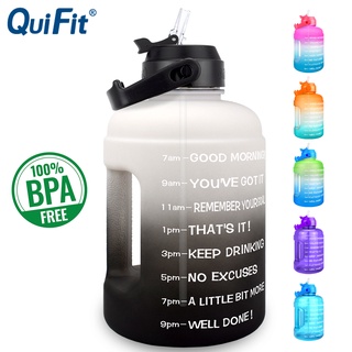 Quifit ขวดน้ํา พร้อมหลอด กันรั่วซึม แบบพกพา 2.2 ลิตร สําหรับเล่นกีฬา ยิม กลางแจ้ง