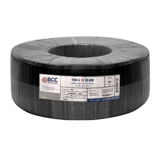 สายไฟ THW-A สายไฟ THW-A BCC 1x16 ตร.มม 500 ม. สีดำ สายไฟ งานระบบไฟฟ้า ELECTRIC WIRE THW-A BCC 1X16SQ.MM 500M BLACK