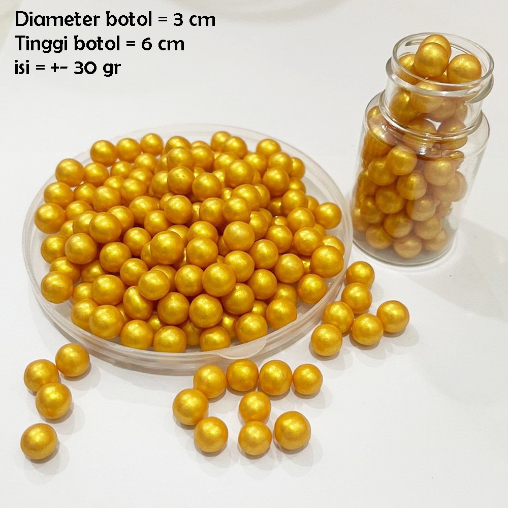 Mutiara Gold Sprinkle ตกแต่งเค้ก - ท็อปเปอร์เค้กวันเกิด