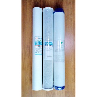 KLEANTECH ชุดไส้กรองน้ำ 3 ขั้นตอน 20 นิ้ว PP/GAC/CTO 3 Stages Cartridge filter สำหรับไส้กรองน้ำทุกยี่ฮ้อ